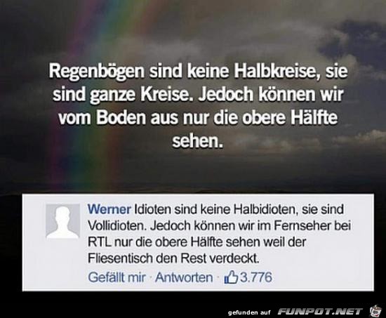 Regenbgen sind keine Halbkreise......