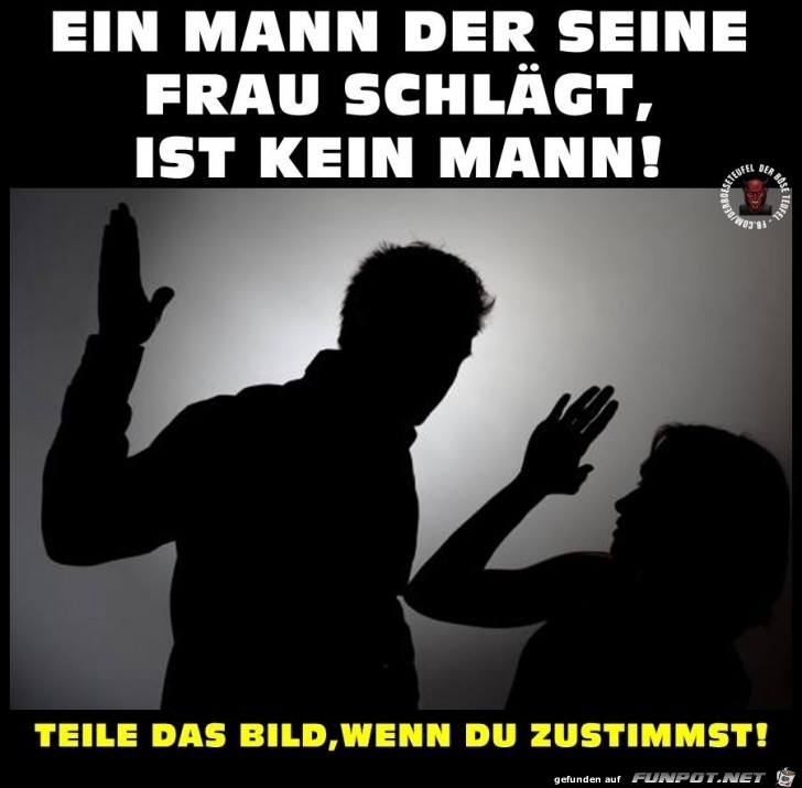 Ein Mann der seine Frau schlgt