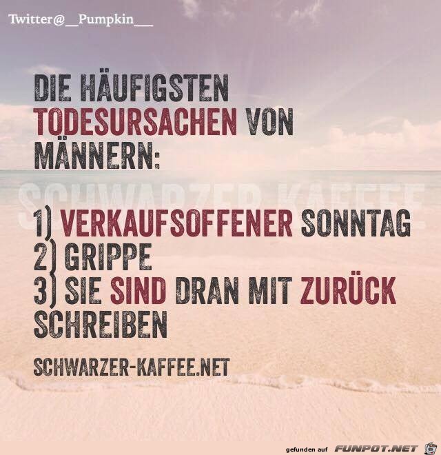 Todesursache bei Männern Todesursache bei Männern