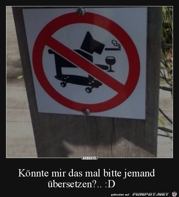 Lustiges Schild Lustiges Schild