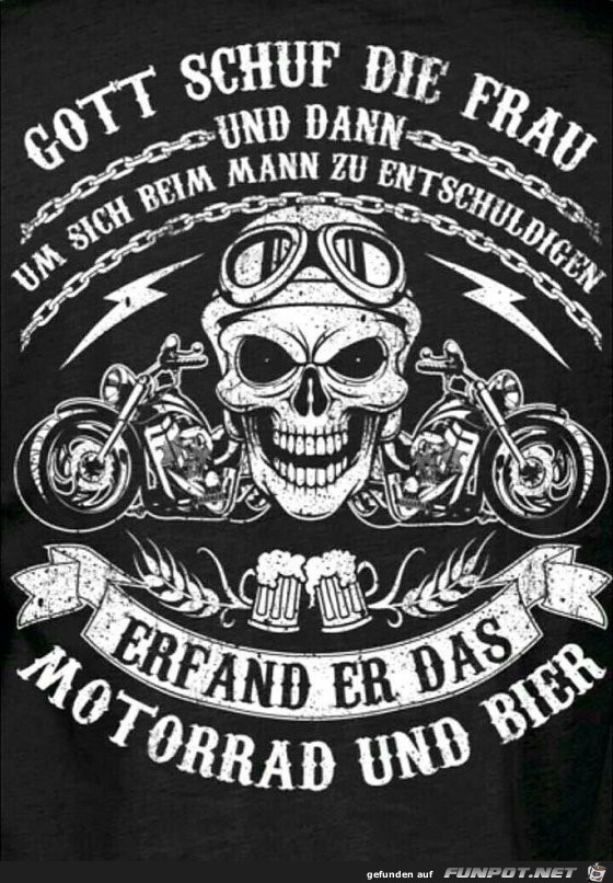 Motorrad und Bier