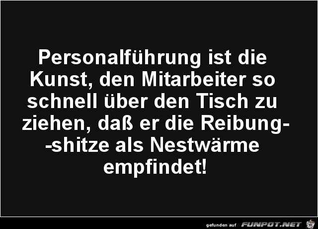 Personalfhrung ist die Kunst.........