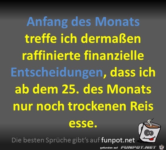 Anfang des Monats