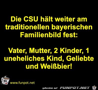 Traditionelle bayerische Familie Traditionelle bayerische Familie