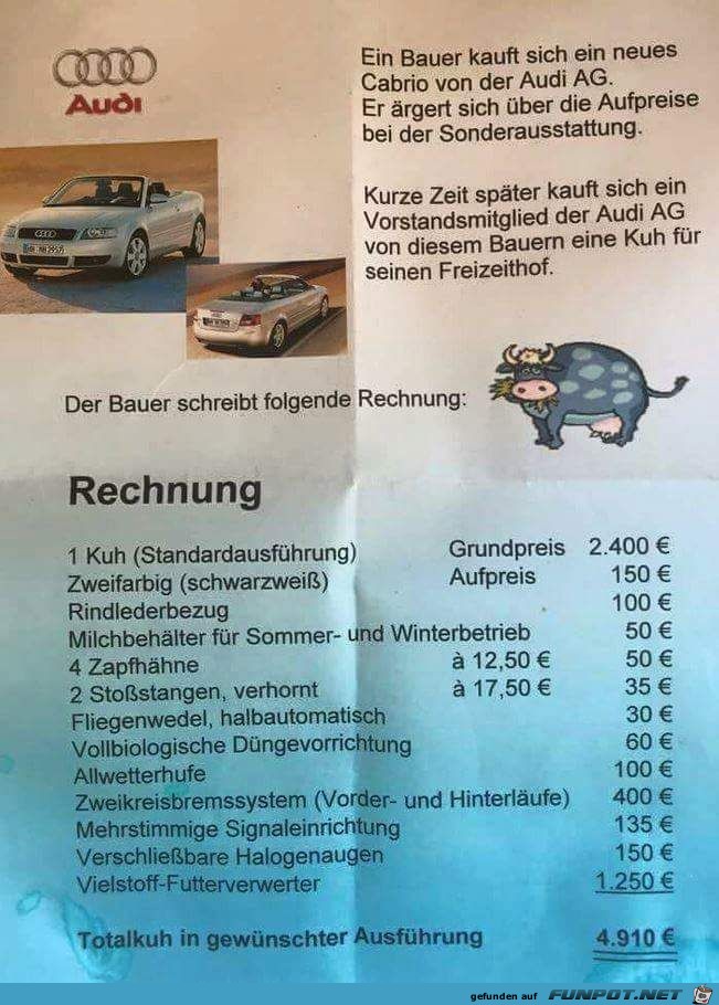 Ein Bauer kauft ein Cabrio Ein Bauer kauft ein Cabrio
