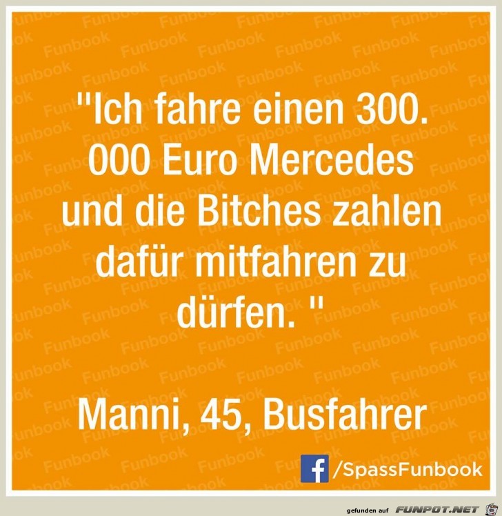 Ich fahre einen sehr teuren Mercedes Ich fahre einen sehr teuren Mercedes