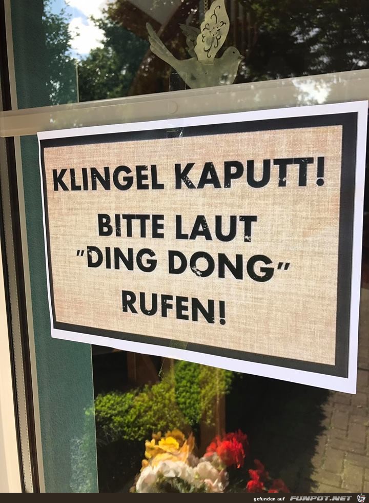 Klingel kaputt Klingel kaputt