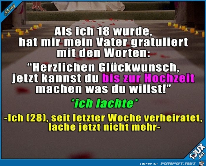 Ich lachte bis letzte Woche