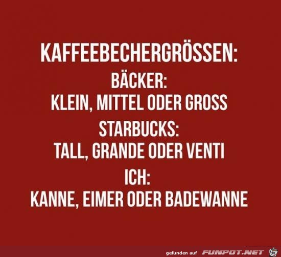 Verschiedene Größen Verschiedene Größen