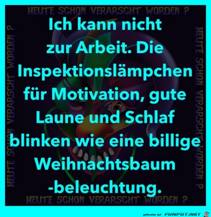 Ich kann nicht zur Arbeit Ich kann nicht zur Arbeit