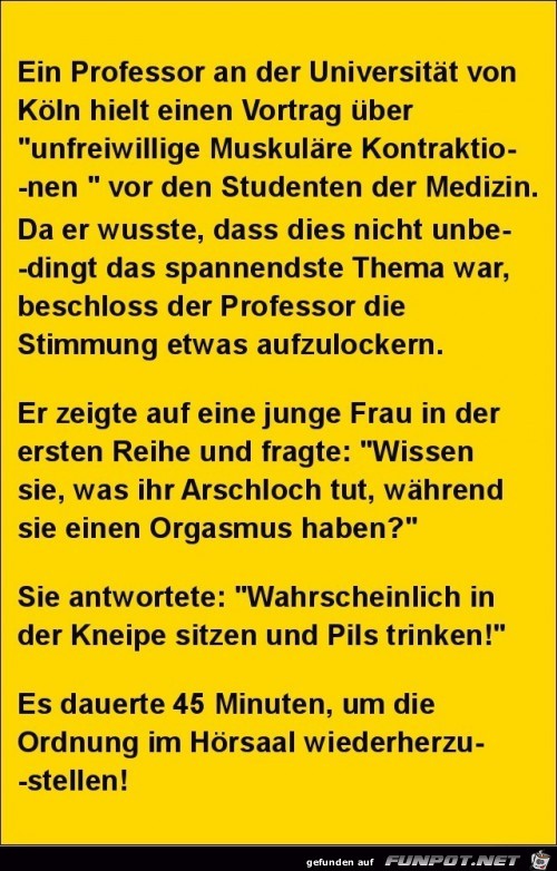 Stimmunggsauflockerung in der Uni