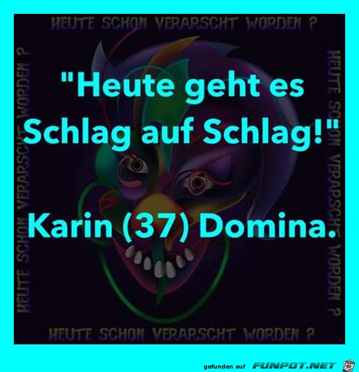 Heute geht es Schlag auf Schlag Heute geht es Schlag auf Schlag