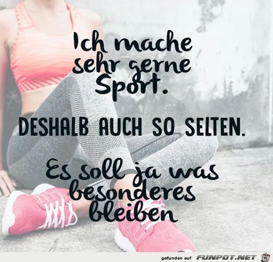 Ich mache gerne Sport