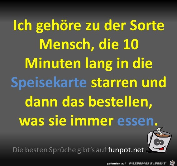Speisekarte studieren Speisekarte studieren