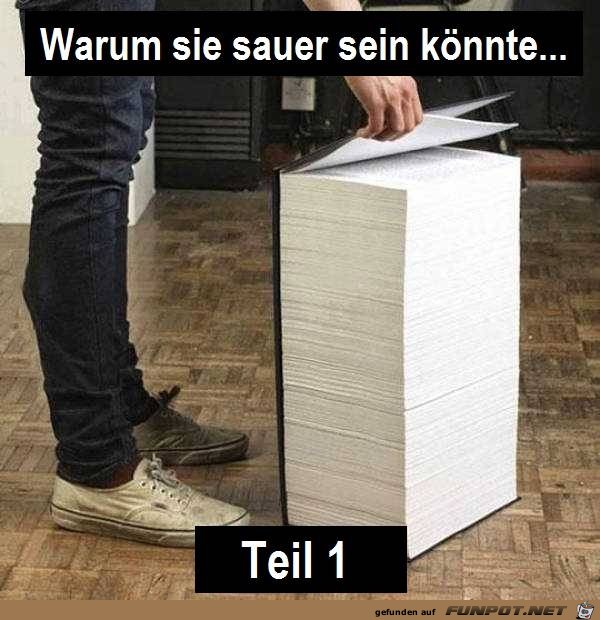 warum sie sauer sein koennte warum sie sauer sein koennte