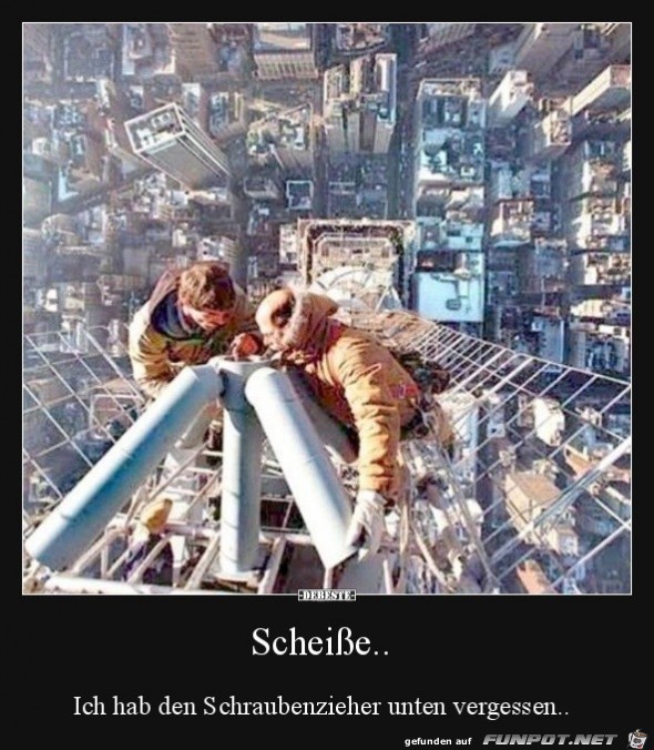 Schraubenzieher vergessen Schraubenzieher vergessen