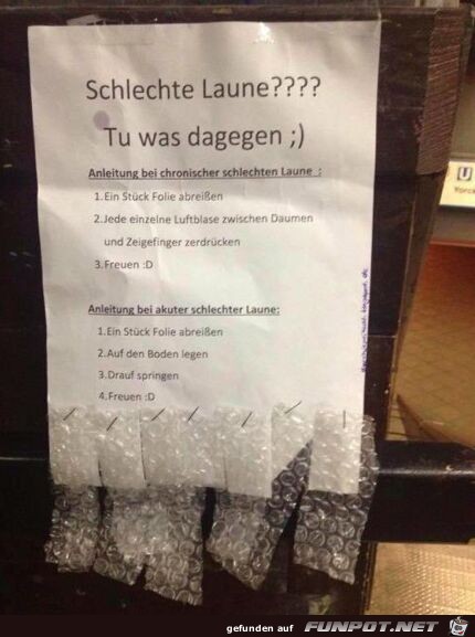 Plan gegen schlechte Laune Plan gegen schlechte Laune