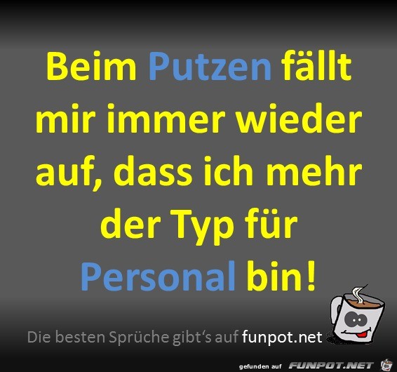 Beim Putzen Beim Putzen