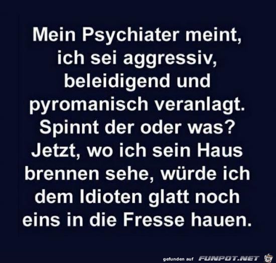 mein Psychiater meint,..........