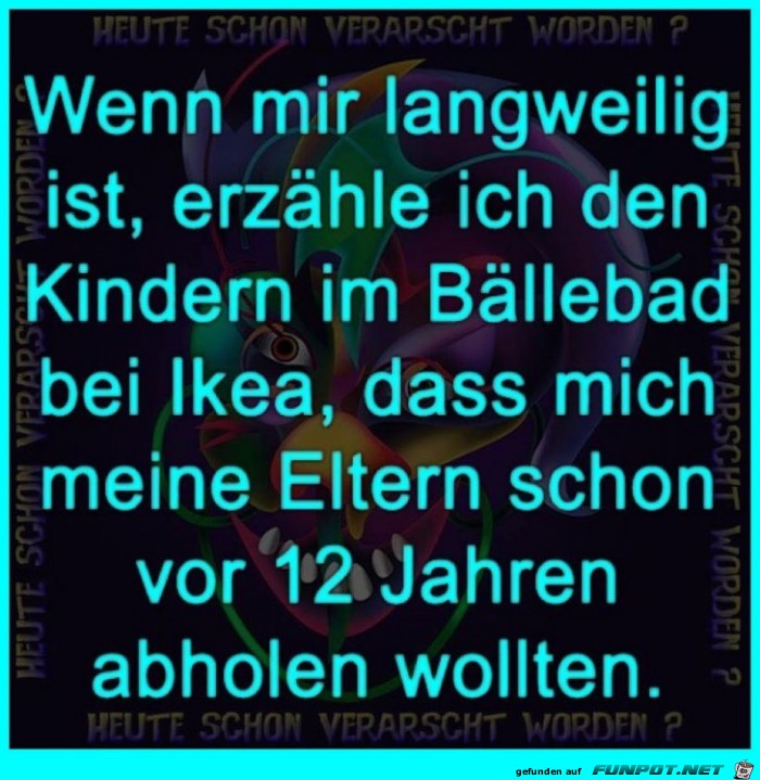 Langeweile im Bällebad Langeweile im Bällebad