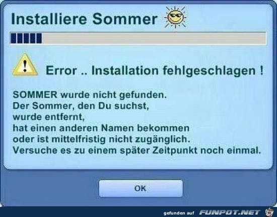 Installiere Sommer