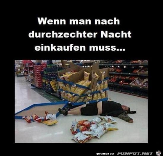 Einkaufen ist hart