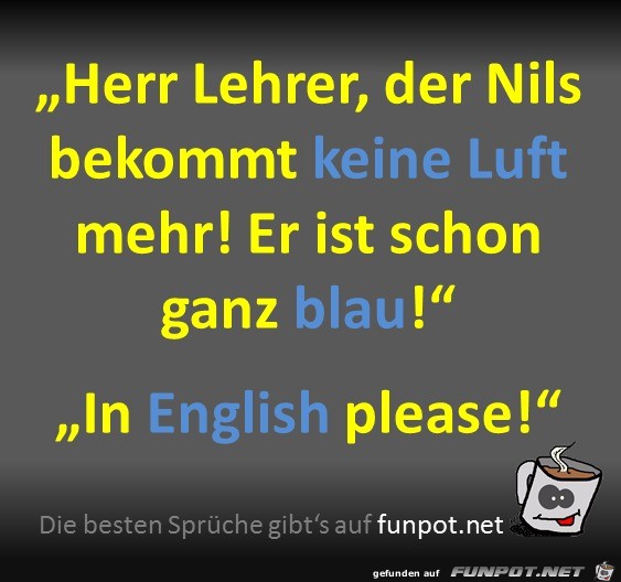 Auf Englisch bitte