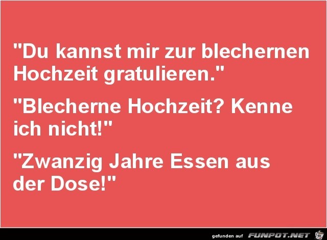 Blecherne Hochzeit Blecherne Hochzeit
