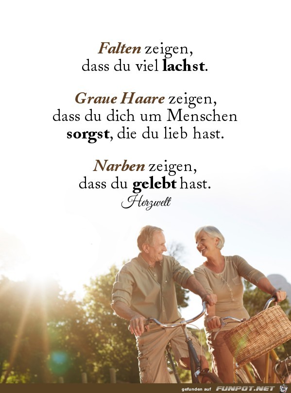 Falten zeigen das du viel lachst Falten zeigen das du viel lachst