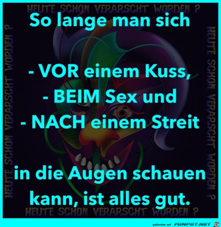 In die Augen schauen