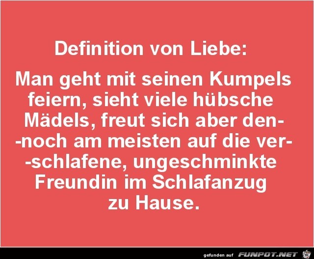 Defination von Liebe......