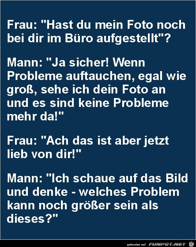 Frau fragt Mann........