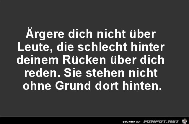 rgere dich nicht ber Leute.......