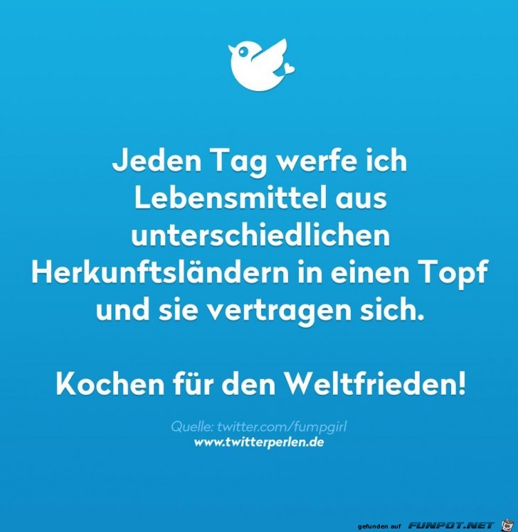 Kochen für den Weltfrieden Kochen für den Weltfrieden