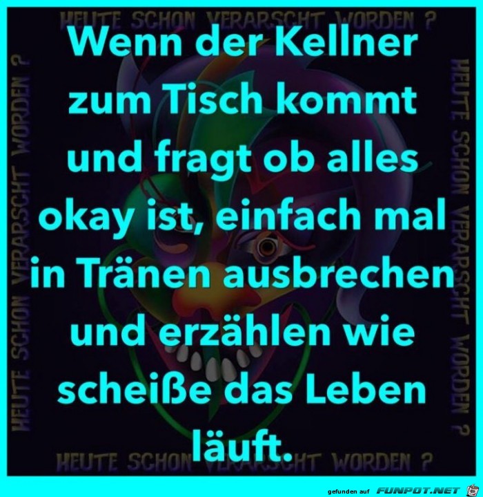 Wenn der Kellner endlich kommt