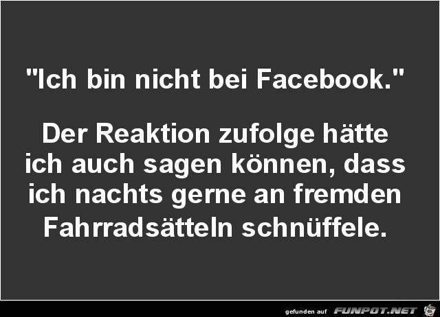 Nicht bei Facebook Nicht bei Facebook