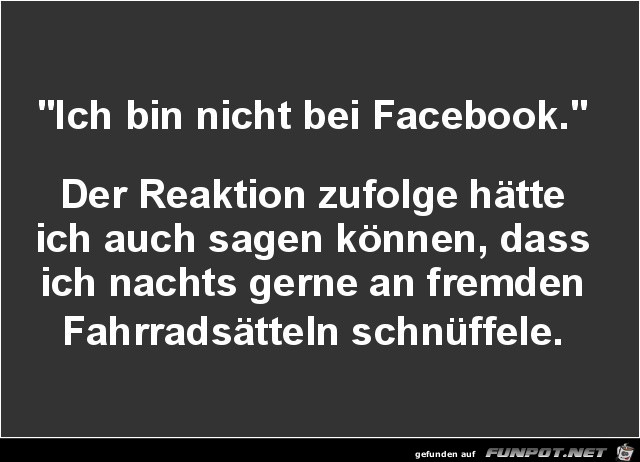 Nicht bei Facebook