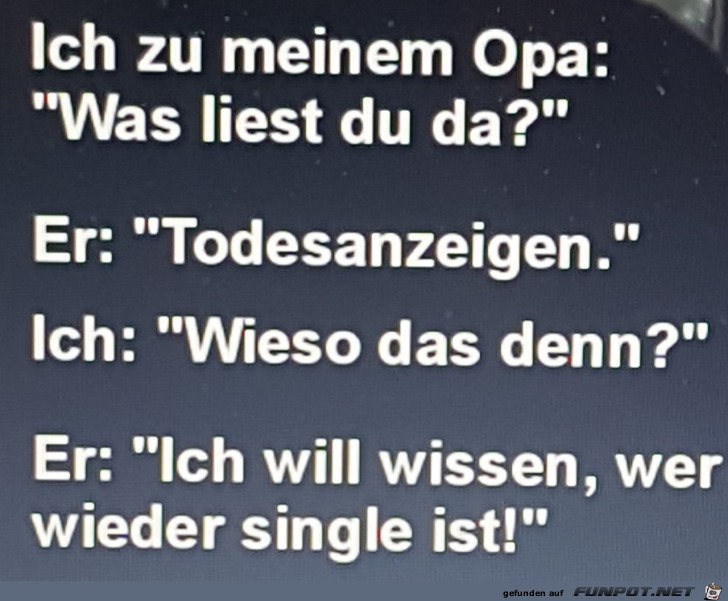 Opa informiert sich