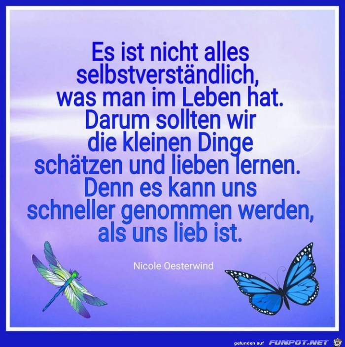Es ist nicht alles selbstverstaendlich Es ist nicht alles selbstverstaendlich