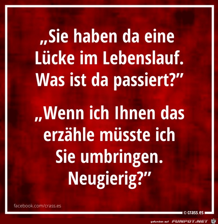 Sie haben eine Luecke Sie haben eine Luecke