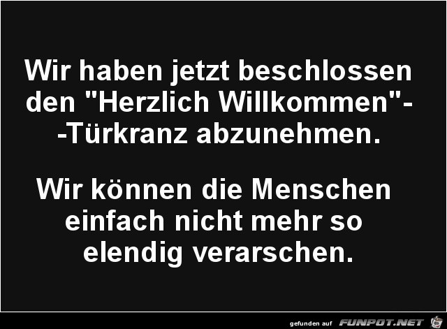 Kranz wird abgenommen Kranz wird abgenommen
