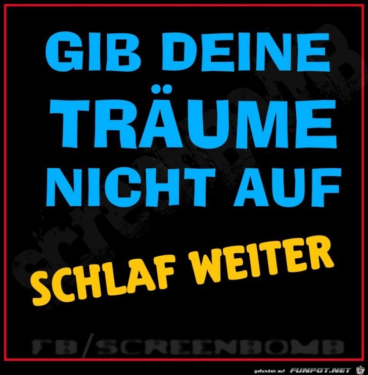 Gib deine Träume nicht auf Gib deine Träume nicht auf