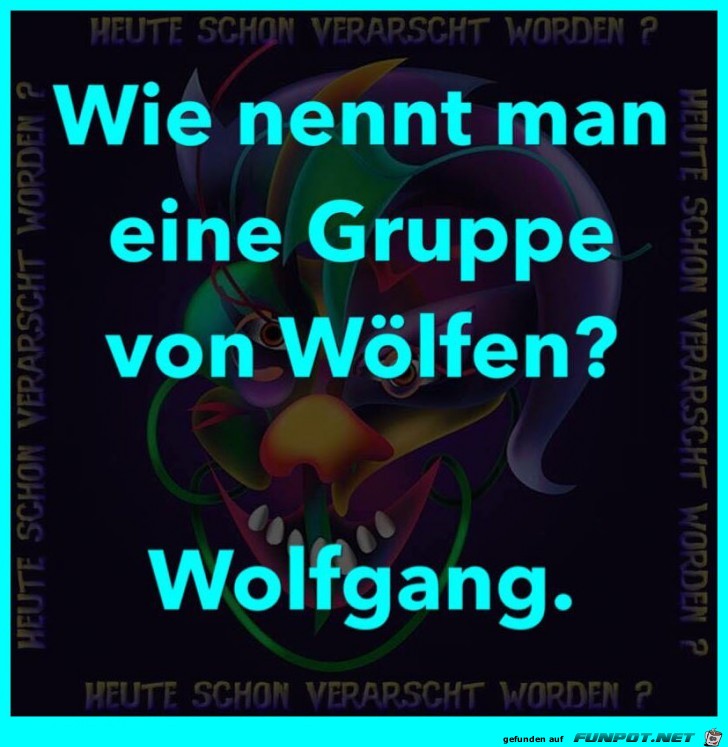 Gruppe mit Wölfen Gruppe mit Wölfen