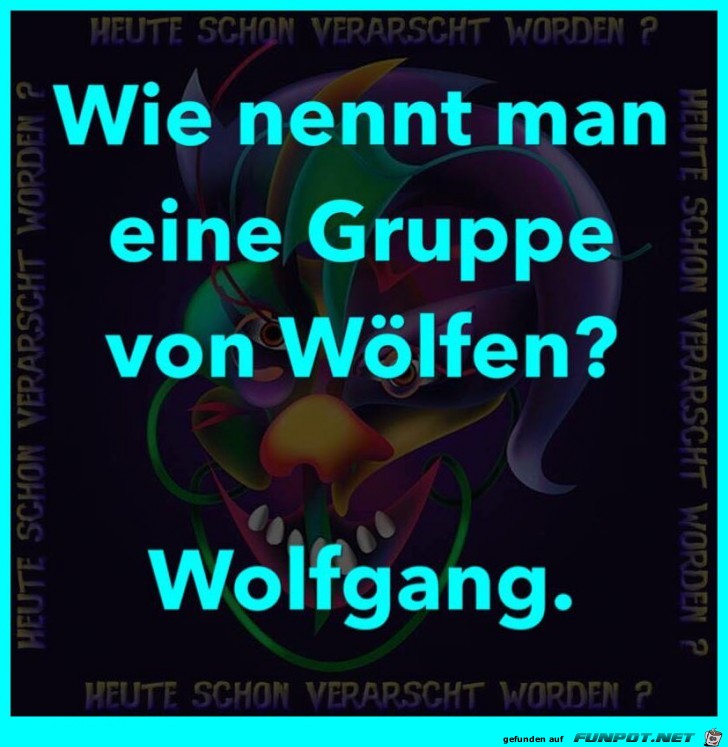 Gruppe mit Wlfen