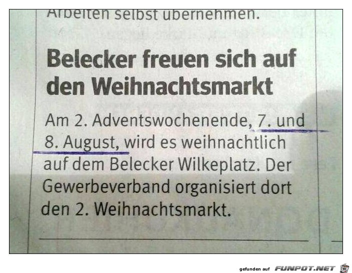 Weihnachten im Sommer Weihnachten im Sommer