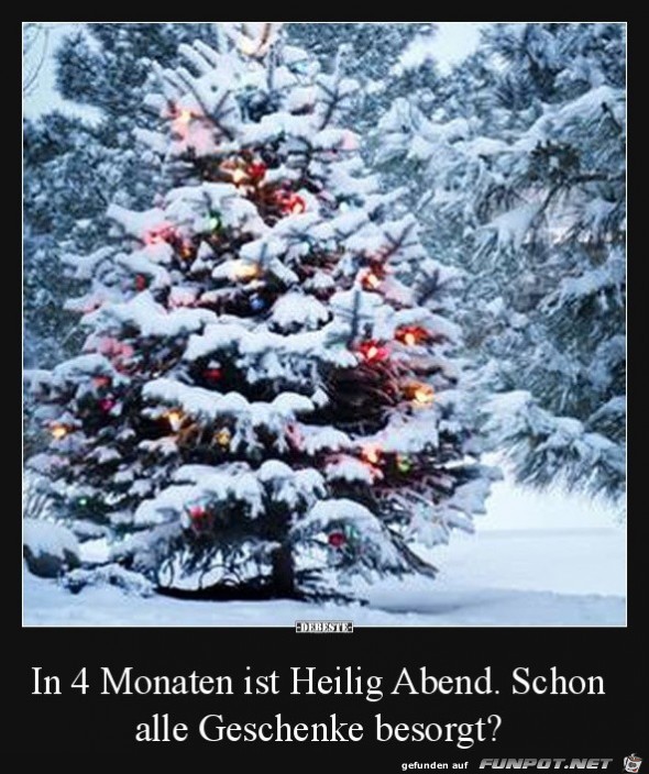 in 4 Monaten ist Heilig Abend..... in 4 Monaten ist Heilig Abend.....