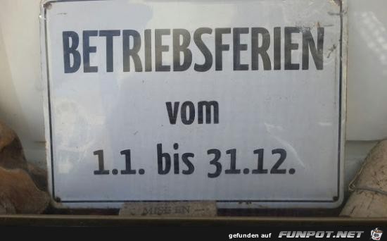 Betriebsferien......... Betriebsferien.........