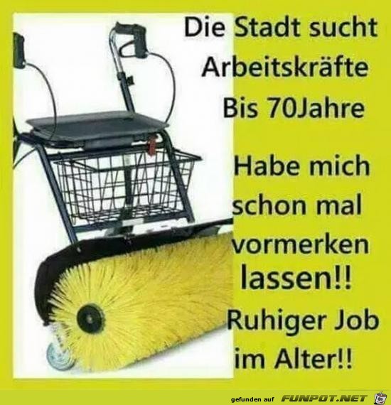 die Stadt sucht Arbeitskrfte.......