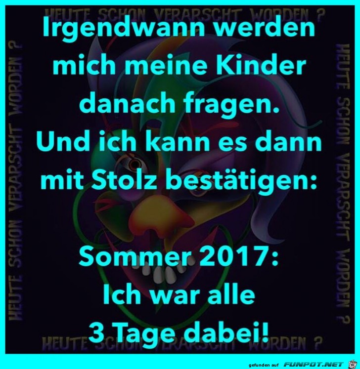 Damals im Sommer 2017