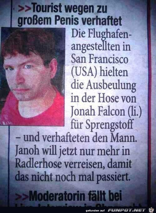 Tourist verhaftet.......